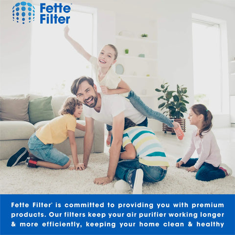 Family playing in living room, True HEPA Air Purifier Filter Compatible With Germ Guardian FLT5600 Filter N for AC5600W Replacement Pack Of 2