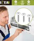 Heavy Duty White Wood Screws 120 Piece Bulk Kit Featuring Rugged Carbon Steel Frame for self-tapping installation and cabinet fastening.