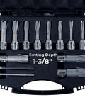 Amazon TCT annular cutter set, 13 pcs carbide-tipped mag drill bits, 1-3/8 in cutting depth, universal shank.