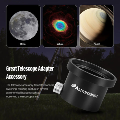 M42x0.75 Female To 1.25 Inch Adapter With T-2 Threads For Filter Wheel And Off-Axis Guider with telescope setup