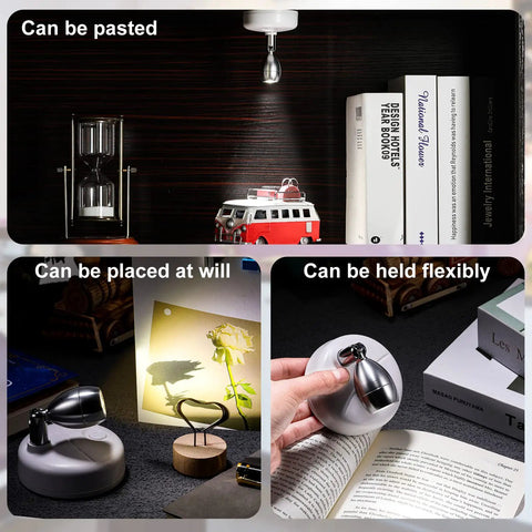 12 Pack Battery Operated LED Spotlight Set With 13 Color Modes Dimmable Indoor Uplights in various display settings