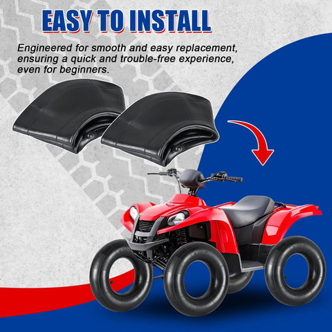 Beefy 2 Pack 13x5.00-6 Inner Tubes With TR-13 Straight Valve Stem Universal Fit For Lawn Mowers Wheelbarrows ATVs Go Karts