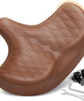 Wide Comfort Bike Saddle For Men And Women With Extra Large Winged Padding, plush brown PU leather, tools included