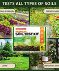 Premium 40 Test Soil Kit for Lawns Gardens and Vegetables with Ammonia Nitrogen pH Phosphorus and Potassium Readings pack
