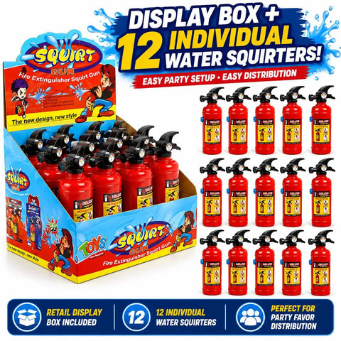 12 Pack Fire Extinguisher Water Squirter Guns For Kids Premium Plastic Design Epic Summer Soaking Stash Top Tier Yard Battle Gear Long Range High Capacity Outdoor Chill Squad Essentials