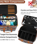 3 Piece Crochet Bag Set With Wrist Yarn Holder Large Waterproof Yarn Tote Knitting Organizer with compartments