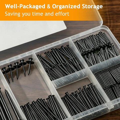 Real Deal Picture Hanging Nails Assortment Kit 340 Pcs Galvanized Steel Nails For Wall Art Home Decor And Diy Work With Common Finishing And Double Headed Picks That Lock Down Like A Pro