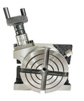 Three Inch Rotary Table With Four Slots Horizontal And Vertical M6 Clamp Kit For Milling And Engineering Tools 80 Mm Diameter