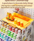 Desktop File Organizer With Drawers 3 Tier Letter Sorter And Craft Bead Container Office Supply Holder in Pink with spacious countertop