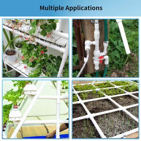 3/4 Inch PVC Pipe 16 Inch Length Industrial Grade White SCH40 Tubing used in greenhouse, irrigation, shelving, and garden grid applications