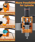 Pro Grade CNC Router XE PRO 3 Axis Engraving Milling Machine with various spindle options for wood and aluminum cutting.