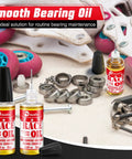 Skateboard Bearing Lube 2 Pack for Smooth Bearings in Skateboards, Longboards, Scooters and Roller Skates, Fast Spins Jam Proof Oil 15ml Bottles