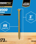 All Purpose Exterior Wood Deck Screws Size 9 X 3 Inch Bronze Self Starting Tip T 25 Star Bit Included Fasten Decking