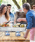 Chafing Wire Rack Buffet Stand 12 Pack Full Size Racks For Dish Serving Trays And Food Warmers at outdoor party