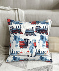 Dope Steam Train Locomotive Pillowcase Cover For Living Room And Bedroom, Retro Train Decor Throw Pillow Case 20x20 Inches