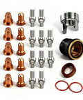 All In One Plasma Cutting Torch Consumable Kit For IPT 60 PT 60 PT40 IPT 40 Series Includes 25 Pieces Tips and Electrodes