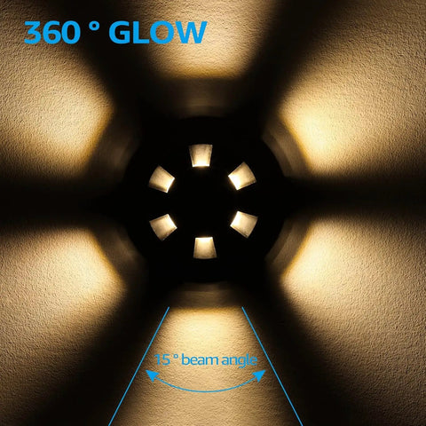 Petal Shaped In Ground Landscape LED Well Lights For The Yard 6W 200 Lumens 12V Low Voltage Pathway Lighting IP67 Warm Glow