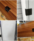 Heavy Duty Tri Fold Hinges For Cabinet Makeover solid build on wooden cabinet, showing compact tri fold design and mounting details.