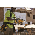 Badass Cordless Circular Saw Featuring Brushless Motor And 7-1/4 Inch Blade Pushing 5500 Rpm in use by a worker on a job site.