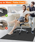 Heavy Duty Office Chair Mat For Hardwood And Tile Floors, Non Slip Rolling Chair Floor Protector, 36 By 48 Inch