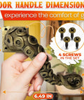 Octopus Door Handle With Dope Tentacle Look And Heavy Duty Pull Bronze Finish Made From Premium Polyresin shown with screws.
