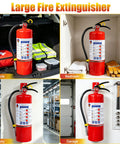 Heavy Hitter 10 Lb ABC Dry Chemical Fire Extinguisher With Wall Mount 4A 60B C Rated For Garage Shed And Home Safety Gear in vehicle, bedroom, factory, and garage.