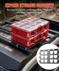 2 Pack Metal Mounting Plates With 100 Lb Load Capacity For Standard Tool Storage Boxes on truck bed rack