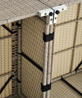Outdoor Sectional Sofa Clips Set Of 10 Windproof Wicker Furniture Connectors for patio modular couches shown in use.