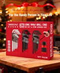 Packaging of Ultimate 36 Piece Hex and Torx Wrench Set With Ball End Wrenches SAE And Metric Hex Premium S2 Steel Heat Treated