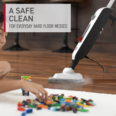 Kick Up Some Serious Grime And Nail The Clean Every Single Time Ditching Harsh Chemicals With This Reliable Multipurpose Steam Mop For Slick Hardwood And Tile Floors in action, cleaning Lego on hardwood.