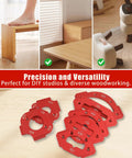 Hella Slick Router Corner Radius Jig Template Kit Solid Aluminum Alloy Guide fits R10 through R60 with red radius templates.