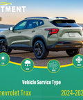 Premium Windshield Wiper Blades For Chevrolet Trax 2024 Through 2026 Features sleek SUV in an outdoor setting, showcasing rain, snow, and sun adaptability.