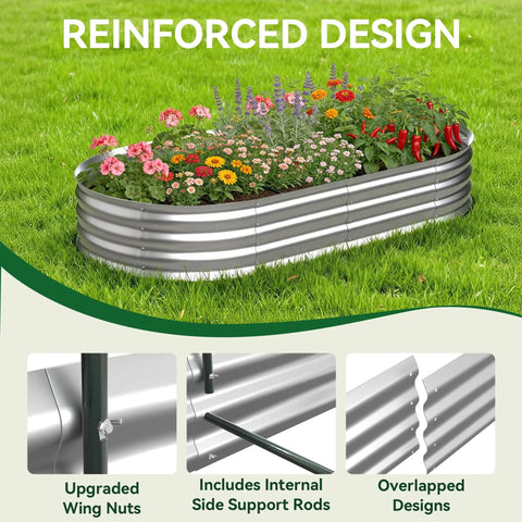 Raised Garden Bed With Self Watering System For Easy Outdoor Growing 6x3x1 Ft Elevated Planter Boxes With Mesh Cover Ideal For Vegetables Flowers Herbs In Backyard Or Patio