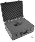 17 Inch Locking Storage Box With Two Layer Customizable Foam Hard Shell Aluminum Frame Lock Box For Dorm Room Personal Items Tools And Electronics Secure With Two Keys