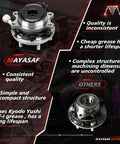 Comparison of Mayasaf and other 6 lug front wheel hub bearing assemblies with ABS for Nissan Frontier Xterra Pathfinder Suzuki Equator