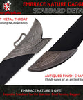 Medieval Arming Dagger Replica For Reenactment And Cosplay With 440 Stainless Steel Blade, detailed scabbard chape with runes