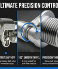 Cleanshot Shut Off Swivel Joint Replacement For 7/8 Inch Airless Paint Sprayers Stainless Steel Construction Pro Grade Valve Assembly Easy Install Complete Package No Extra Parts Needed Durable Leak Free Performance close-up of threaded swivel joint