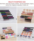 6 Tier Acrylic Nail Polish Organizer With No Fuss Easy Install Holds Up To 96 Bottles Space Saving Countertop Rack in use