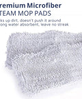 Six Pack Steam Mop Replacement Pads For Shark One Piece Velcro System Microfiber Cleaning Pads 12.8 By 7 Inches close-up view
