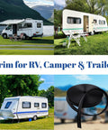 1-inch black RV vinyl trim molding insert, 120 ft roll for exterior weather stripping on campers and trailers