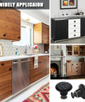 12 Pack Black Ceramic Kitchen Cabinet Knobs Set With 34mm Diameter And 30mm Height Includes Two Screw Sizes And Mini Screwdriver For Easy Install Sleek Durable Pull Handles For Cabinets And Drawers, black ceramic knobs on cabinets