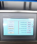 Digital control panel displaying settings for Automatic Desktop Conveyor Labeler 110V Works Like A Charm For Crisp Flat Applications 25-50 Pcs Per Min