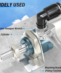 Male Elbow Push To Connect Fittings 4mm Tube OD X 10-32 Thread 90 Degree Pneumatic Adapters with mounting bracket