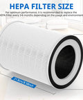 Air Purifier Filter Replacement for Afloia and Morento Models, HEPA 13 Three-Stage Filtration, size dimensions shown