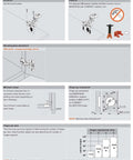 Installation guide for Space-Saving Compact Soft-Close Hinge With Blumotion, 105 Degree Swing, Five-Eighths Overlay, Screw-On Mount.