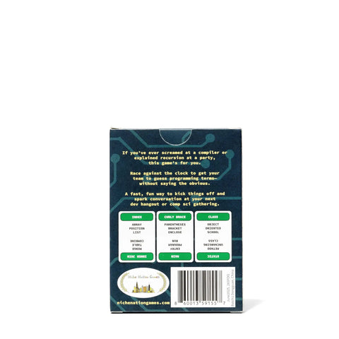 Back of Icebreaker Coding Card Game For Programmers And Devs A Fun Gift For Software Engineers And CS Students Perfect For Meetups