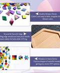 Ultimate Mosaic DIY Kit for Adults, mixed color stained glass tiles and wooden coaster bases shown in detail.