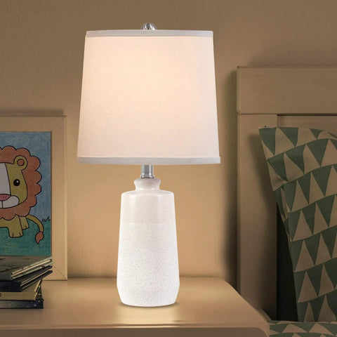 Ceramic Table Lamps Set Of 2 In White Matte Finish 20.5 Inch Tall Modern Minimalist Nightstand Lamps For Bedroom And Living Room Dope For Small Spaces Includes Linen Lampshades Premium Contemporary Decor
