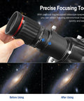 2 Inch Telescope Eyepiece Parfocal Rings Set Of Two All Aluminum Universal Eyepiece Rings For Quick Focus And No-Hassle Swapping use before and after