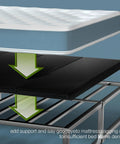 Tough As Nails Twin Bunkie Board 38 X 75 Inches Folding Mattress Support Platform under mattress showing support layer.